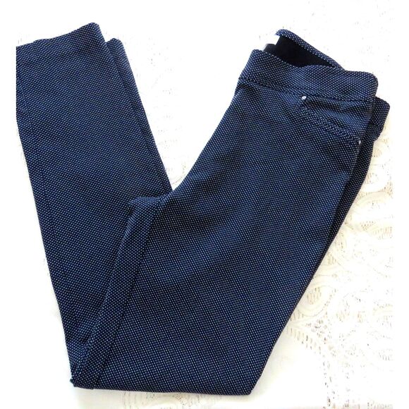 89th & Madison Pants - 89th & Madison Women's Polka Dot Stretch Sailor Ankle Pants Mid Rise Navy L EUC